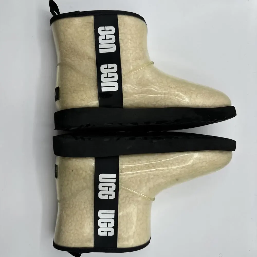 UGG Drizlita Clear Shepra Rain Boots Women's US 9 Natural Waterproof